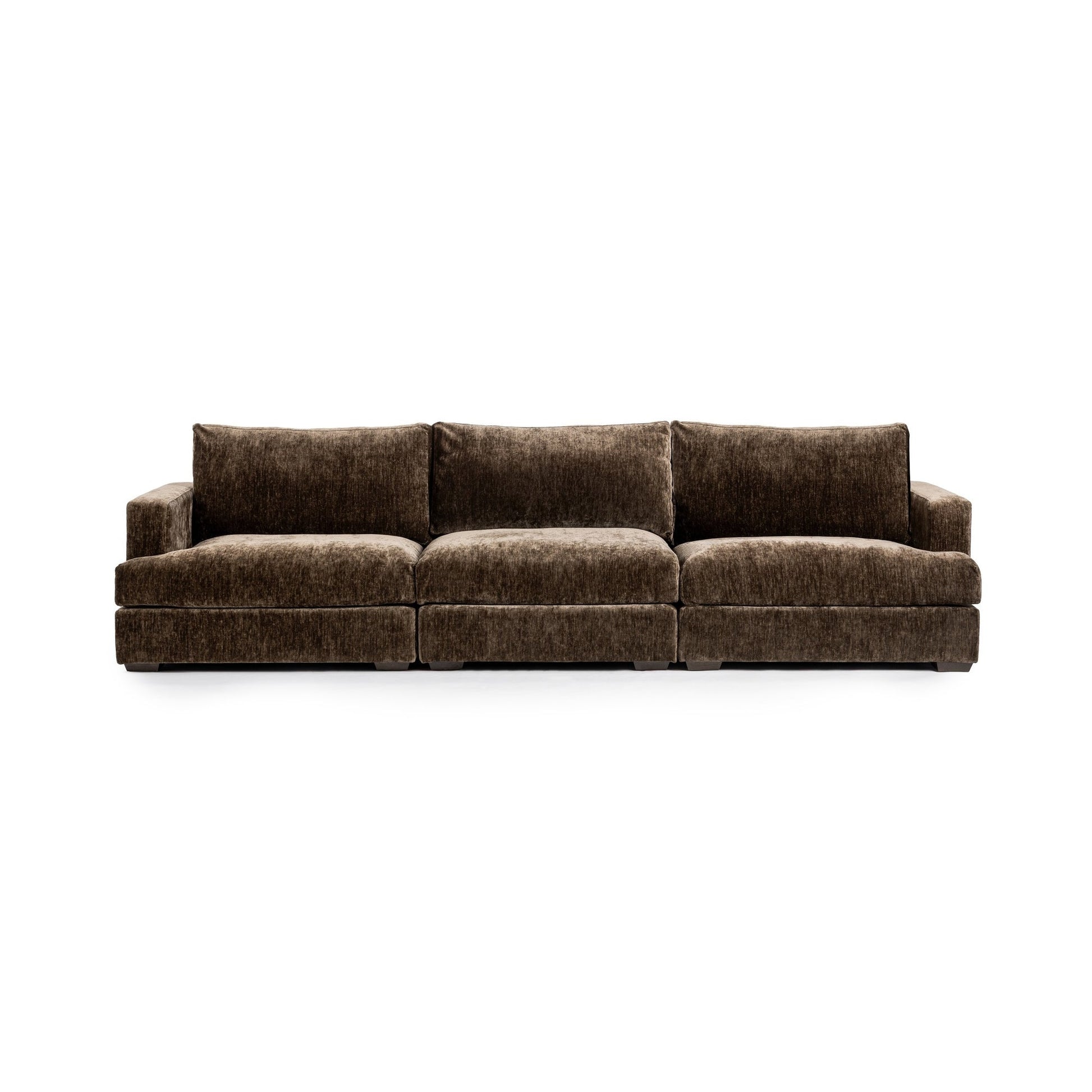 Mossed Brown 100% Polyester Sofa Ludwig 3 Piece Sofa Collection