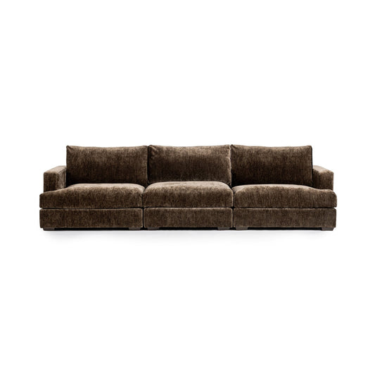 Mossed Brown 100% Polyester Sofa Ludwig 3 Piece Sofa Collection