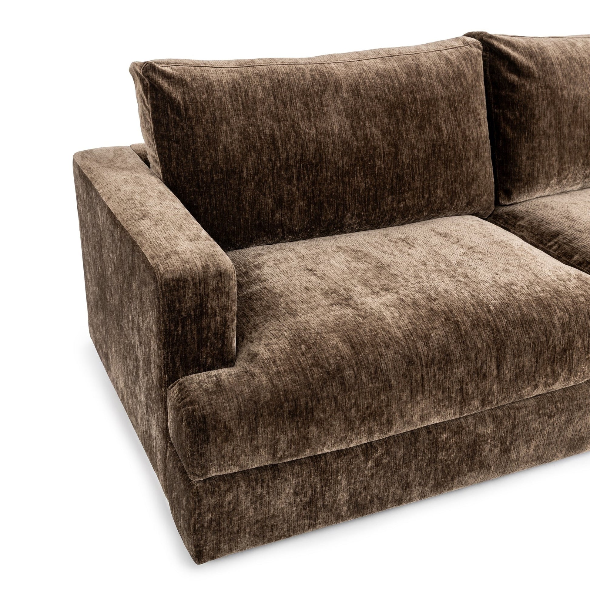 Mossed Brown 100% Polyester Sofa Ludwig 3 Piece Sofa Collection
