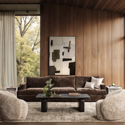 Mossed Brown 100% Polyester Sofa Ludwig 3 Piece Sofa Collection