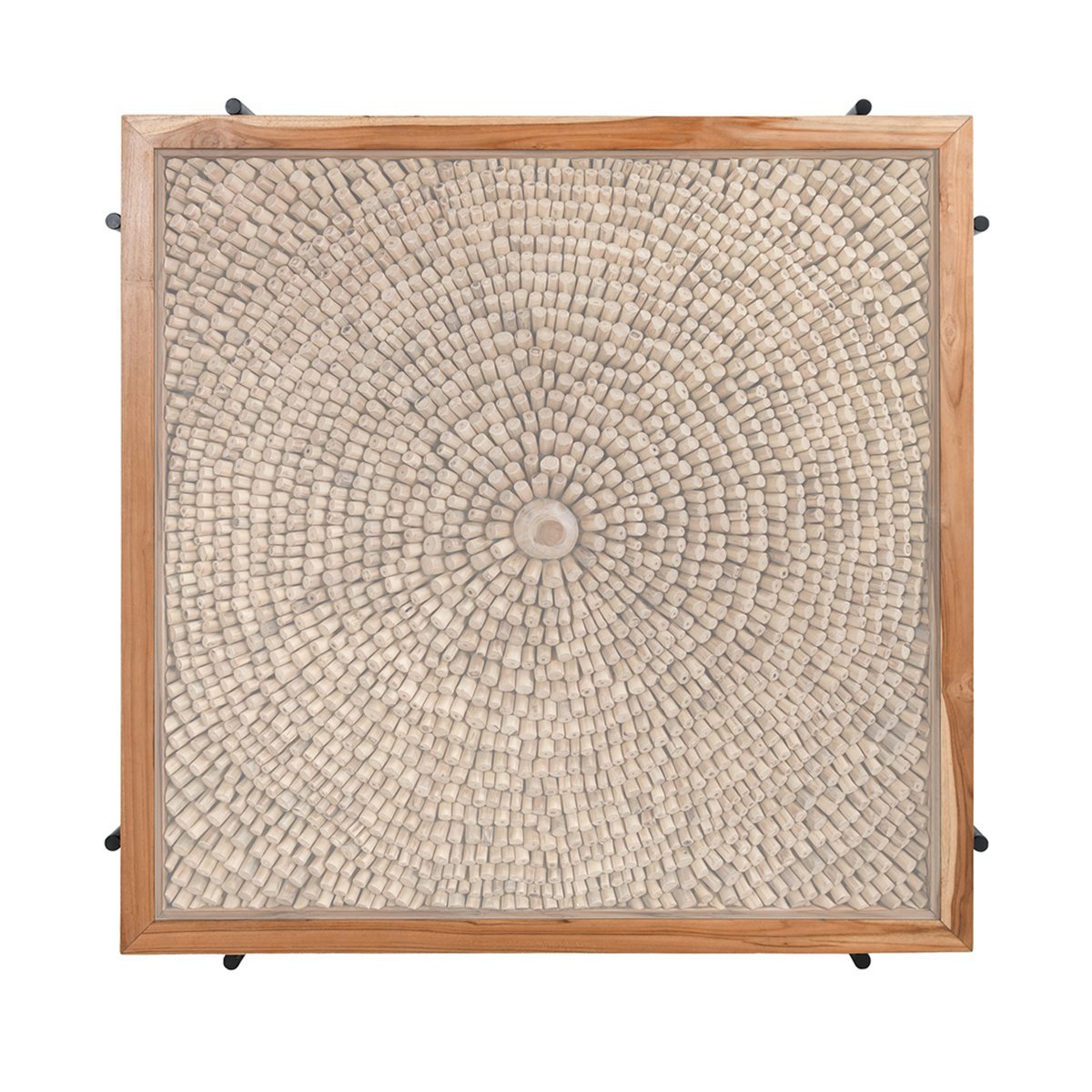 Natural/Black Teak Wood Coffee Table Cyrus Coffee Table Collection