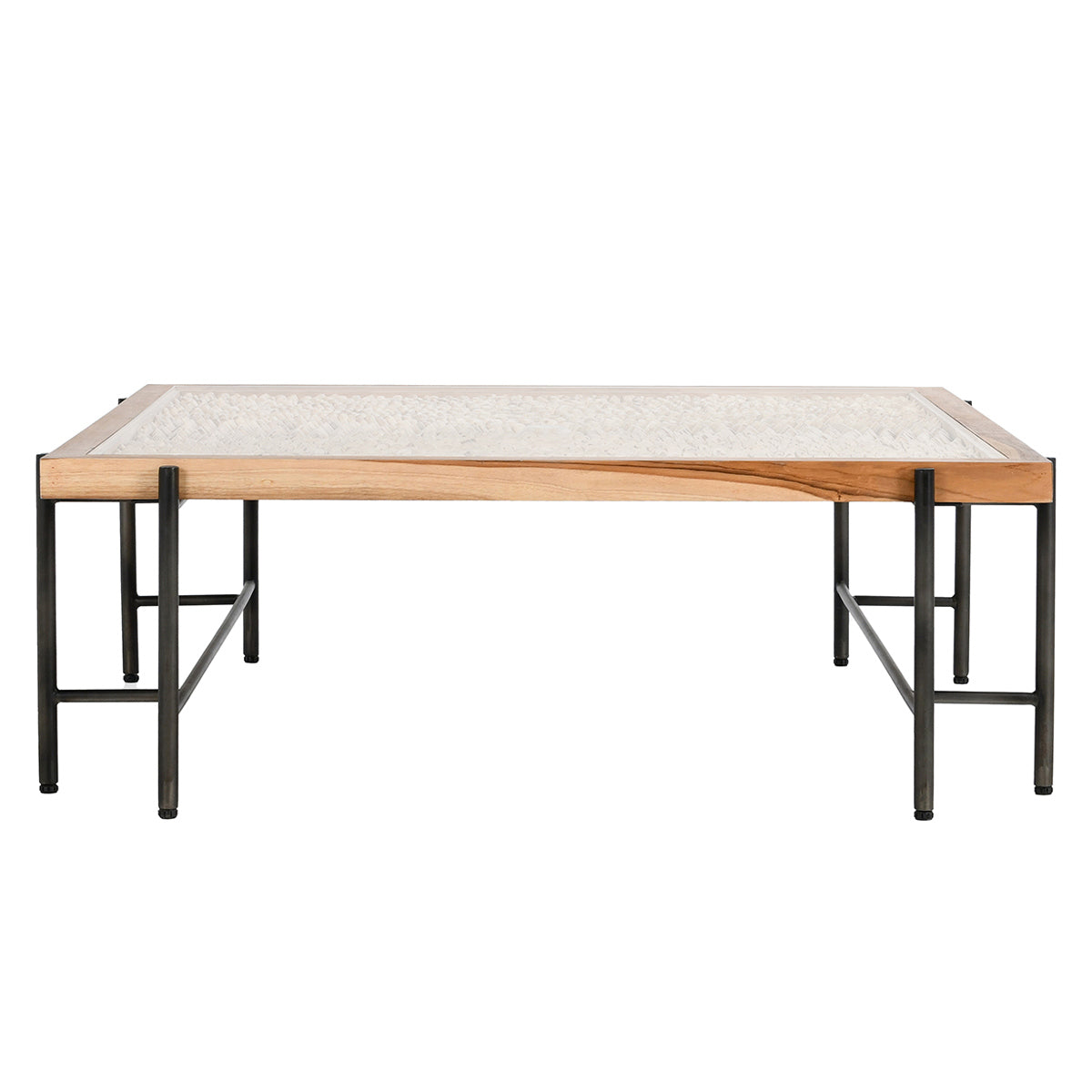 Natural/Black Teak Wood Coffee Table Cyrus Coffee Table Collection