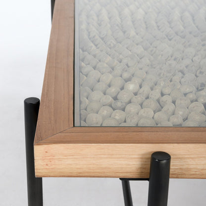 Natural/Black Teak Wood Coffee Table Cyrus Coffee Table Collection