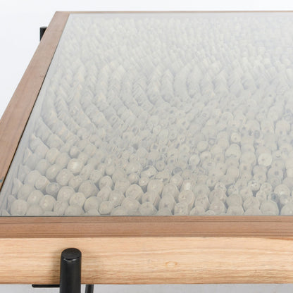 Natural/Black Teak Wood Coffee Table Cyrus Coffee Table Collection