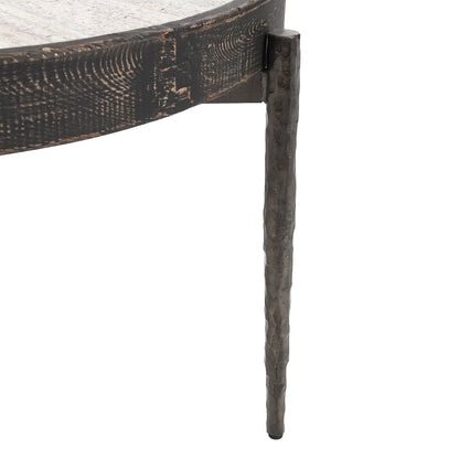 Weathered Black/Travertine Reclaimed Pine Coffee Table Dakota Coffee Table Collection