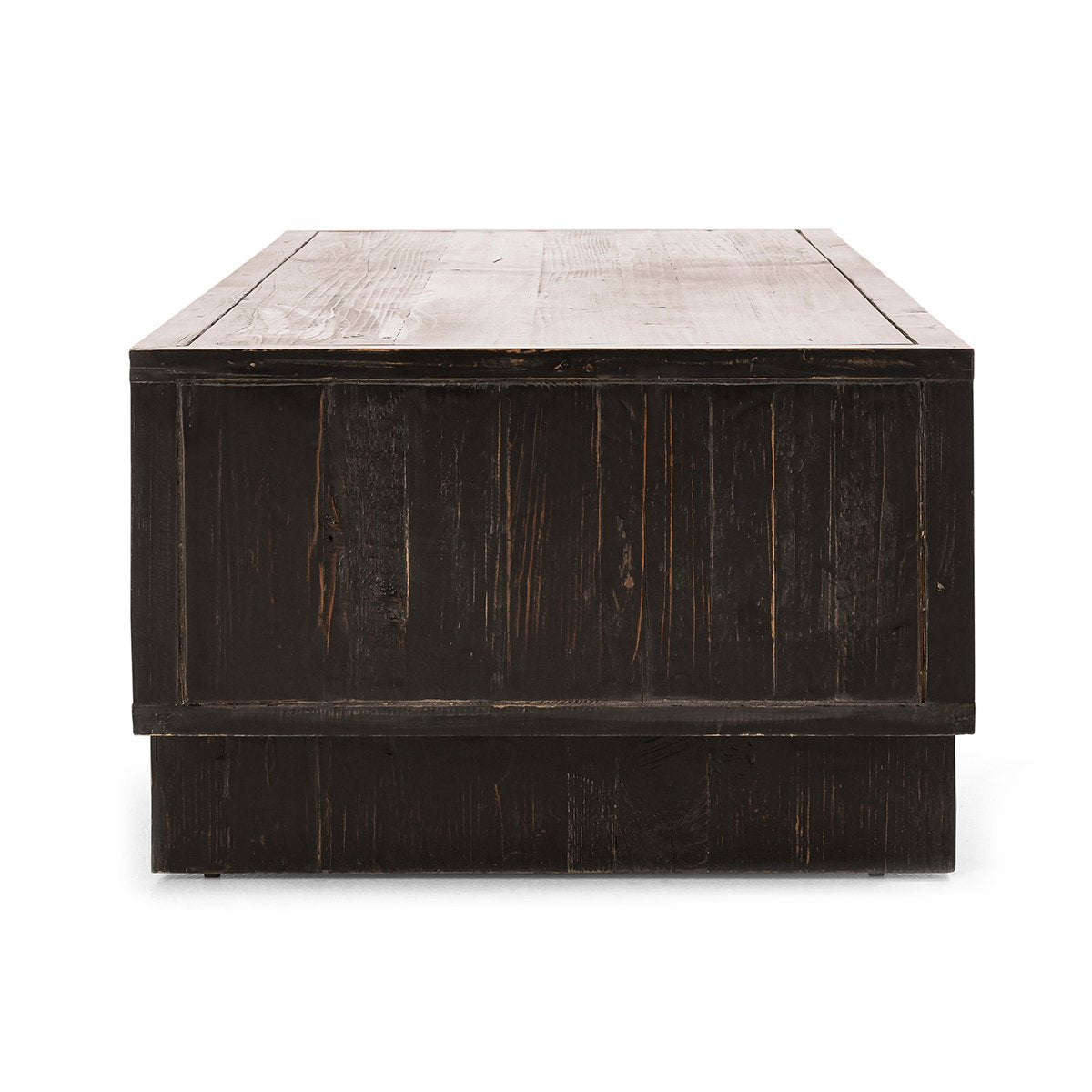 Black/Natural Reclaimed Pine Coffee Table Anton Four-Door Coffee Table Collection