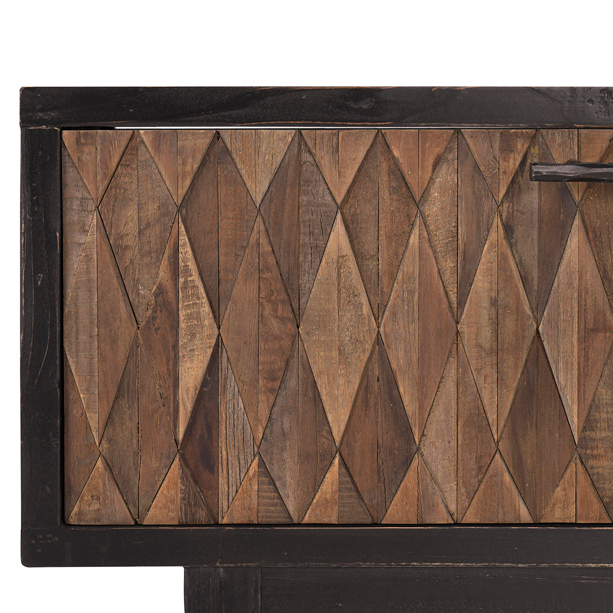 Black/Natural Reclaimed Pine Coffee Table Anton Four-Door Coffee Table Collection