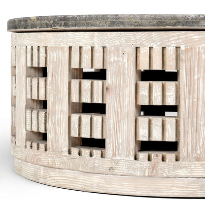 Vintage Cream Reclaimed Pine Coffee Table Becky Coffee Table Collection