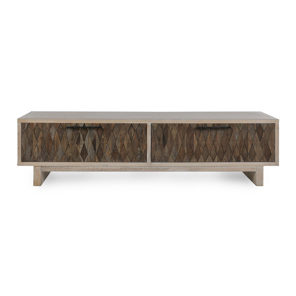 Beige/Natural Oak Wood Coffee Table Anton Four-Door Coffee Table Collection