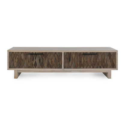 Beige/Natural Oak Wood Coffee Table Anton Four-Door Coffee Table Collection