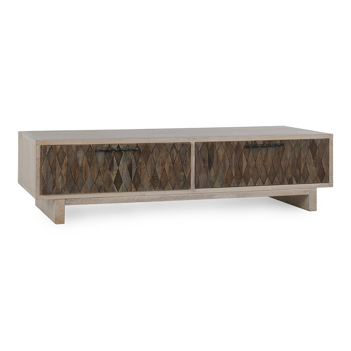 Beige/Natural Oak Wood Coffee Table Anton Four-Door Coffee Table Collection