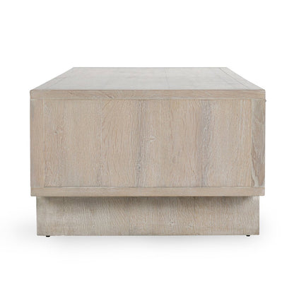Beige/Natural Oak Wood Coffee Table Anton Four-Door Coffee Table Collection