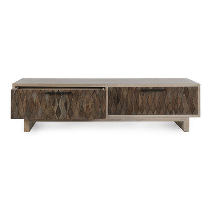 Beige/Natural Oak Wood Coffee Table Anton Four-Door Coffee Table Collection