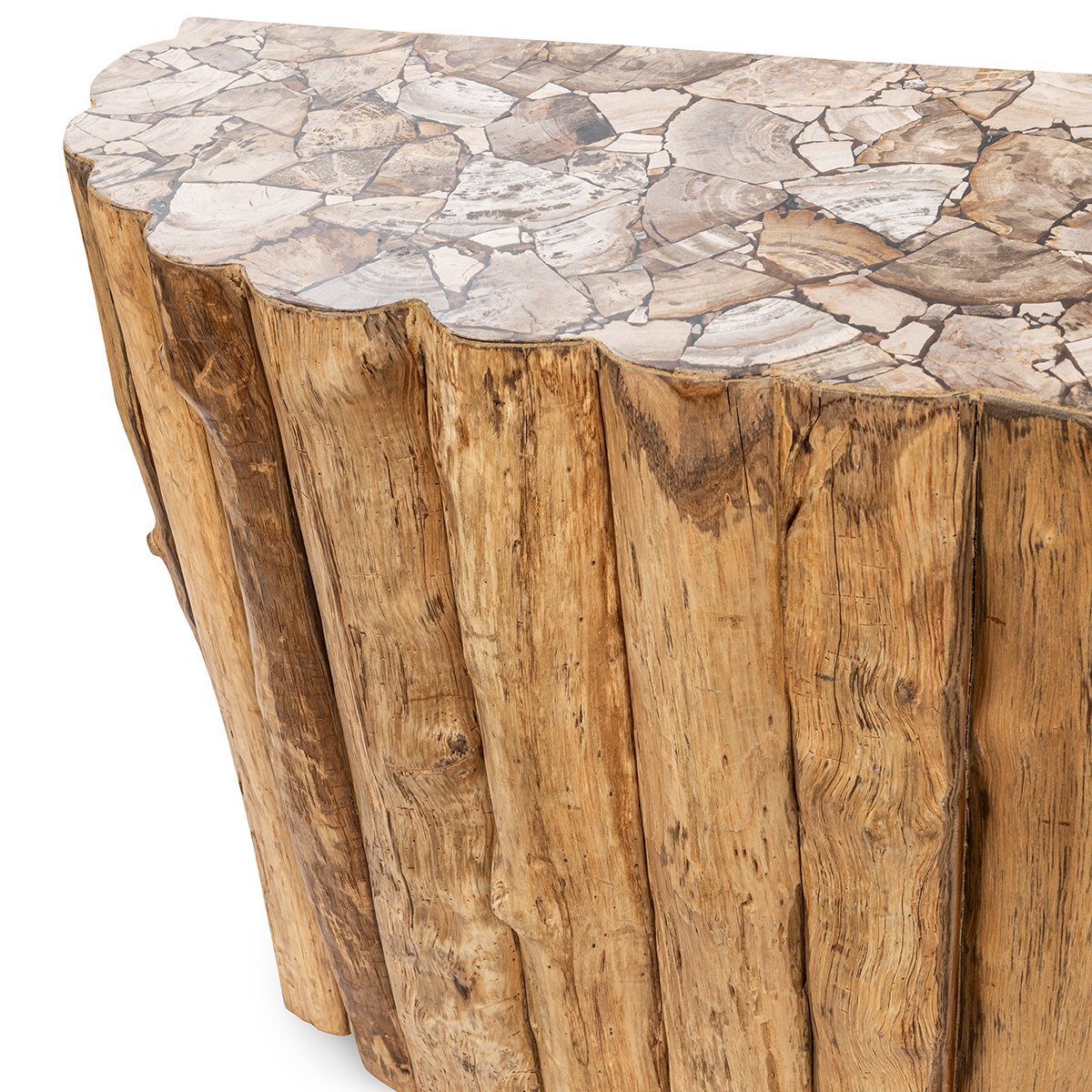 Natural Petrified Wood Console Table Norwest Console Table Collection