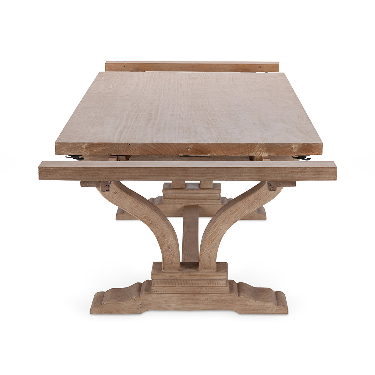 Distressed Brown Reclaimed Pine Dining Table Alexander Extendable Dining Table Collection