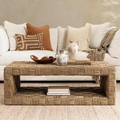 Natural Seagrass Coffee Table Neyla Coffee Table Collection