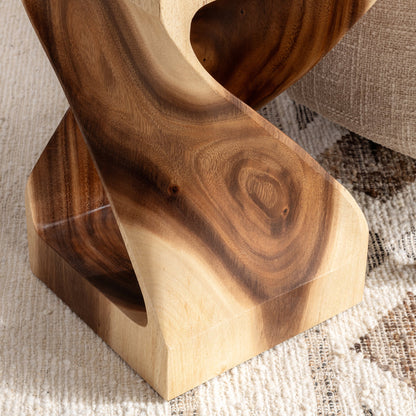 Natural Suar Wood Accent & End Table Alia Accent Table Collection