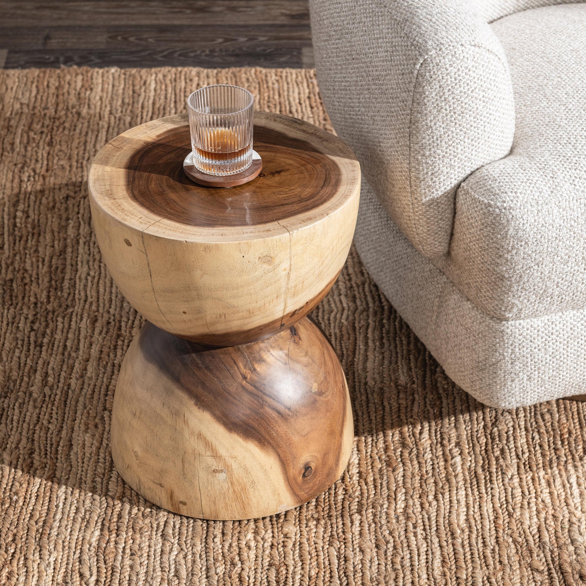Natural Suar Wood Accent & End Table Lanna Accent Table Collection