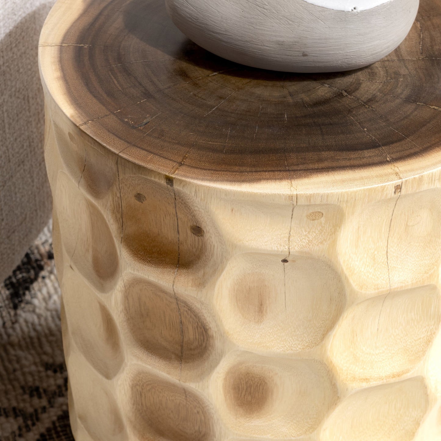 Natural Suar Wood Accent & End Table Keila Accent Table Collection