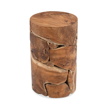 Natural Teak Wood Accent & End Table Rhea Accent Table Collection