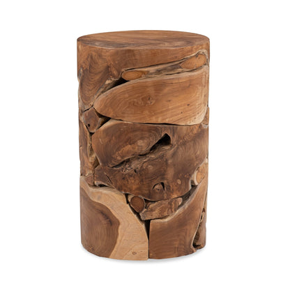 Natural Teak Wood Accent & End Table Rhea Accent Table Collection