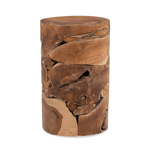 Natural Teak Wood Accent & End Table Rhea Accent Table Collection