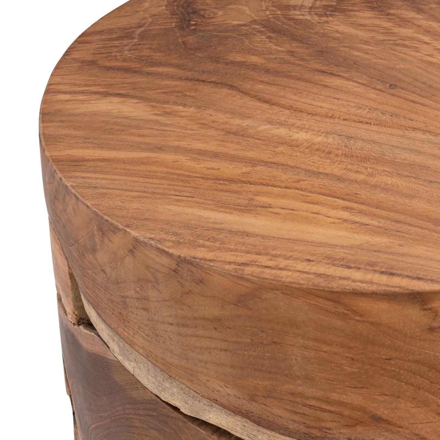 Natural Teak Wood Accent & End Table Rhea Accent Table Collection