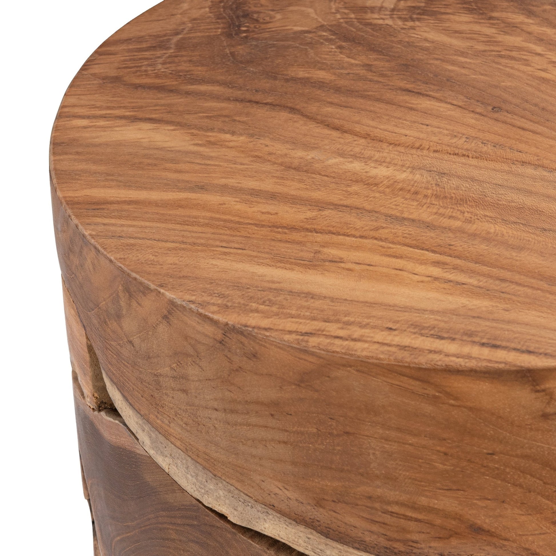 Natural Teak Wood Accent & End Table Rhea Accent Table Collection
