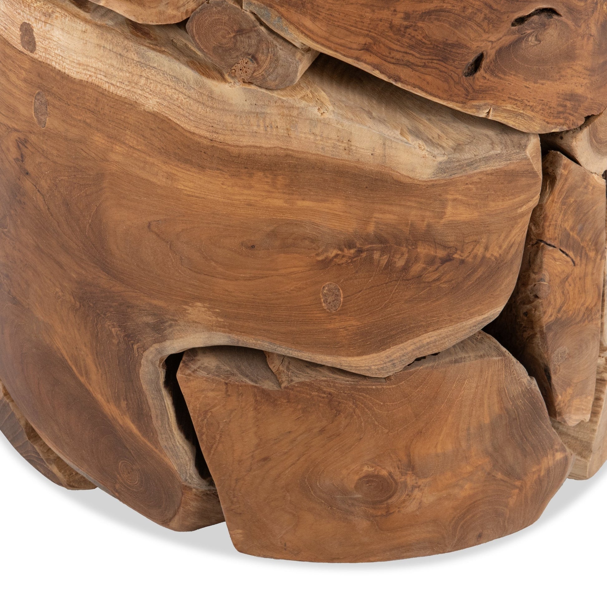 Natural Teak Wood Accent & End Table Rhea Accent Table Collection
