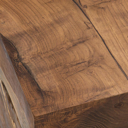Natural Teak Wood Accent & End Table Rhea Accent Table Collection