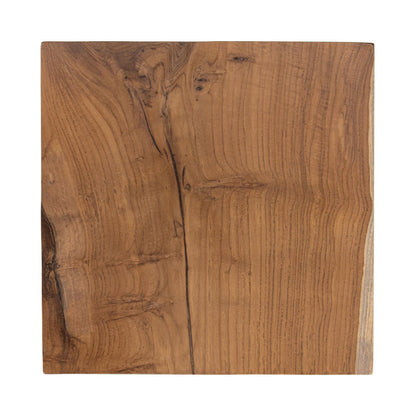 Natural Teak Wood Accent & End Table Rhea Accent Table Collection