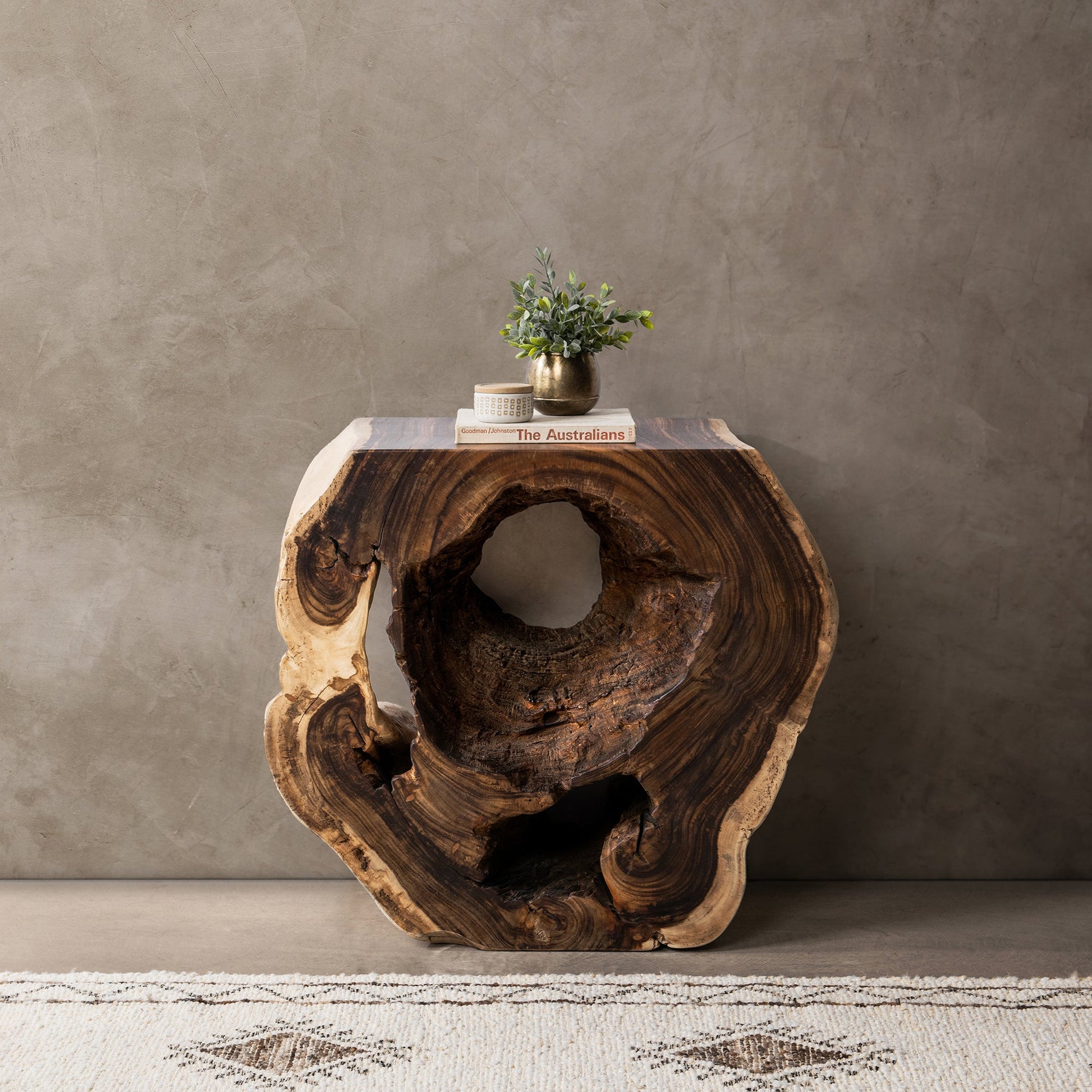 Natural Suar Wood Console Table Adrynia Console Table Collection