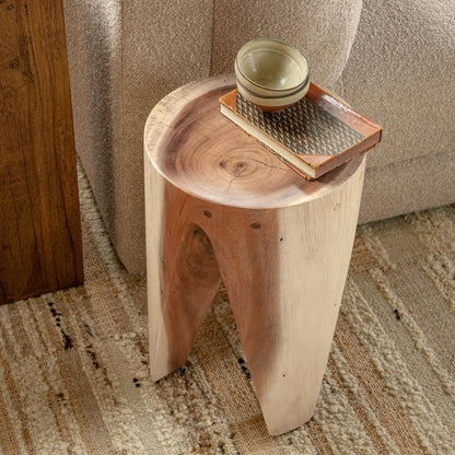 Natural Meh Wood Accent & End Table Vela Accent 18" Table Collection