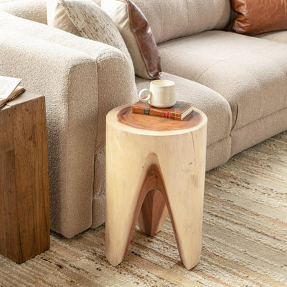 Natural Meh Wood Accent & End Table Vela Accent 21" Table Collection