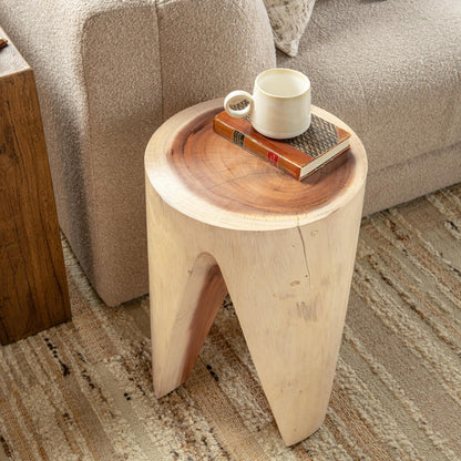 Natural Meh Wood Accent & End Table Vela Accent 21" Table Collection