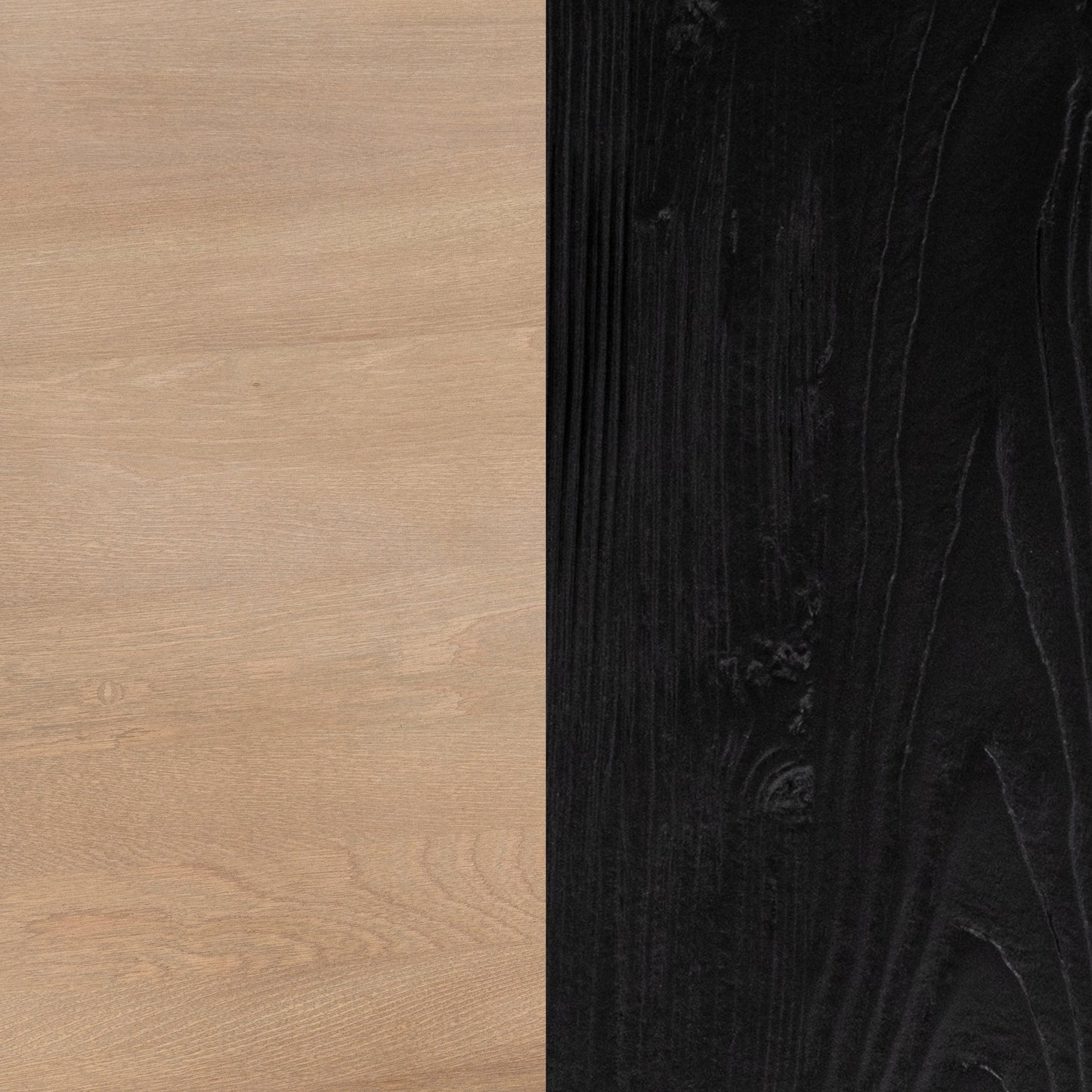 Soft Reef Noir Elm Wood Dining Table Lunen 55" Round Dining Table Soft Reef Noir Collection