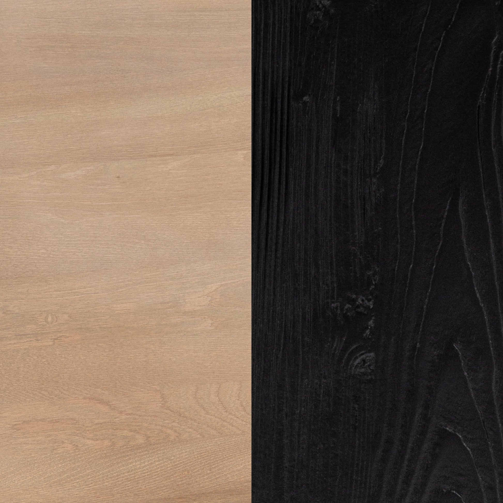 Soft Reef Noir Elm Wood Dining Table Lunen 55" Round Dining Table Soft Reef Noir Collection
