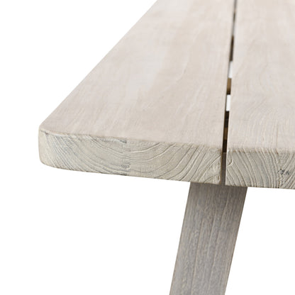 Gray Teak Wood Outdoor Dining Table Agnes Outdoor Dining Table Collection