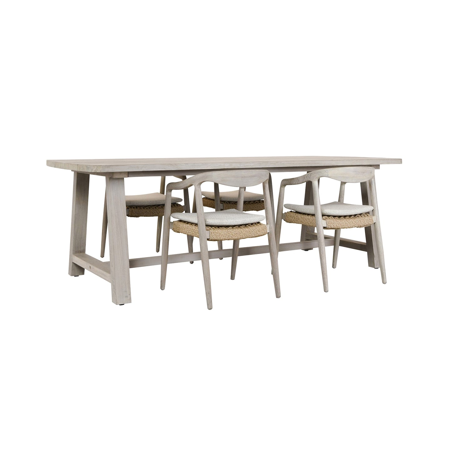 Gray Teak Wood Outdoor Dining Table Agnes Outdoor Dining Table Collection