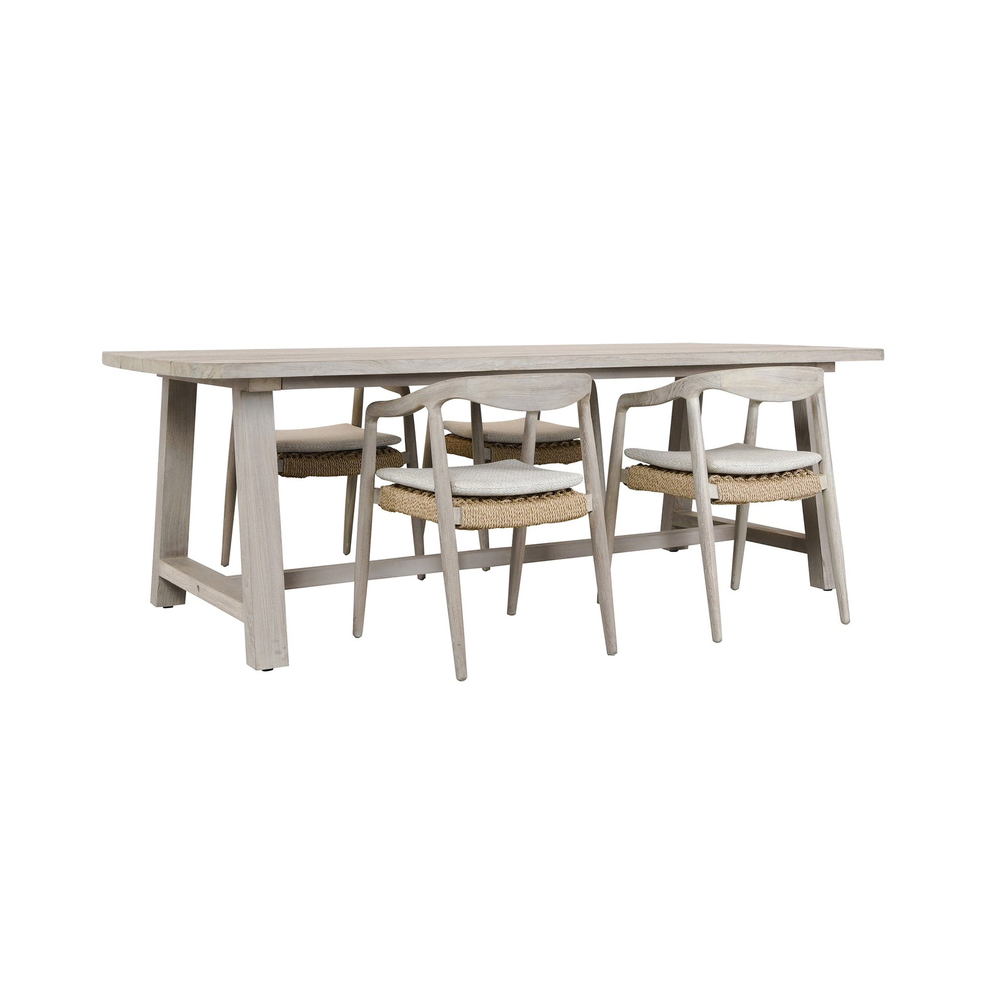 Gray Teak Wood Outdoor Dining Table Agnes Outdoor Dining Table Collection