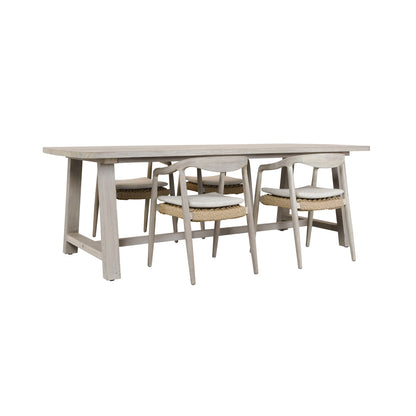 Gray Teak Wood Outdoor Dining Table Agnes Outdoor Dining Table Collection