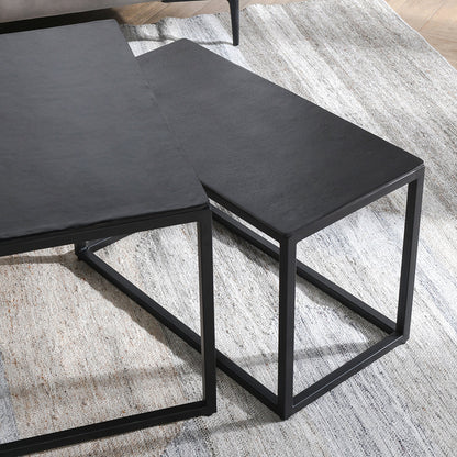 Dark Antique Cast Aluminum Coffee Table Buckley Coffee Table Set of 3 Collection