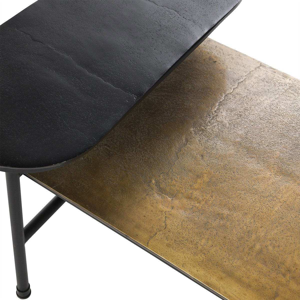Dark Antique Both Cast Aluminium tops Coffee Table Wagner Coffee Table Collection