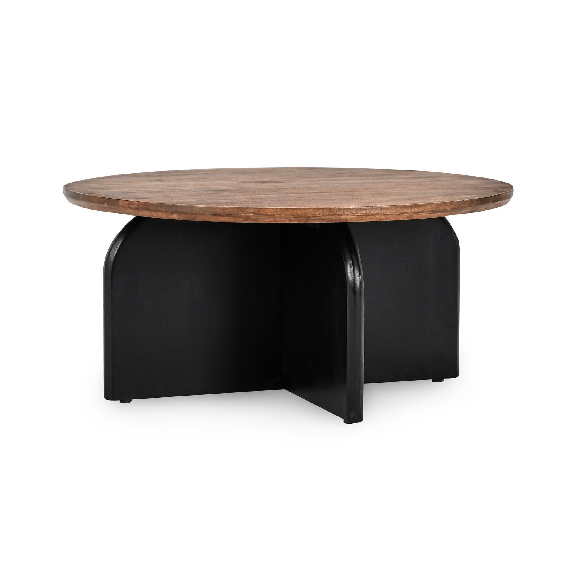 Natural Brown/Black Mango Wood Coffee Table Penelope Coffee Table Collection