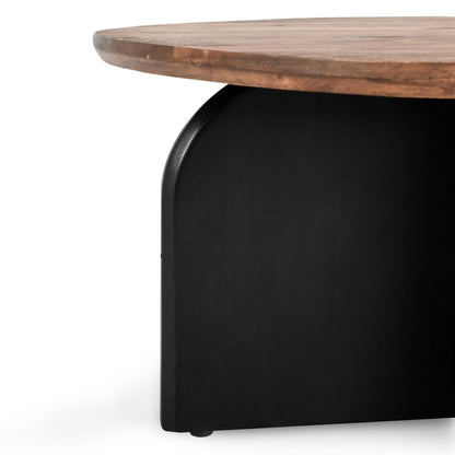 Natural Brown/Black Mango Wood Coffee Table Penelope Coffee Table Collection