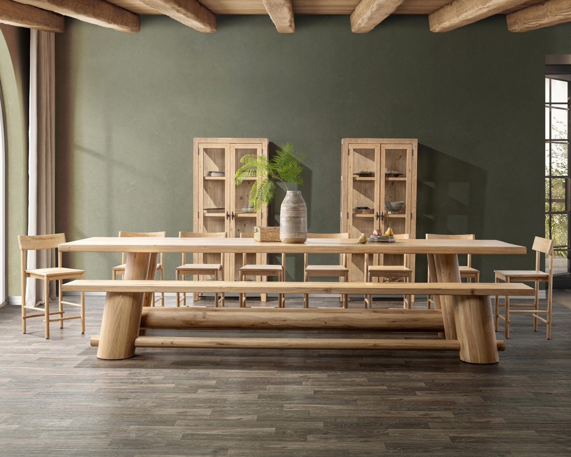 Light Oak Oak Wood Bar & Counter Table Foundation Counter Table Collection