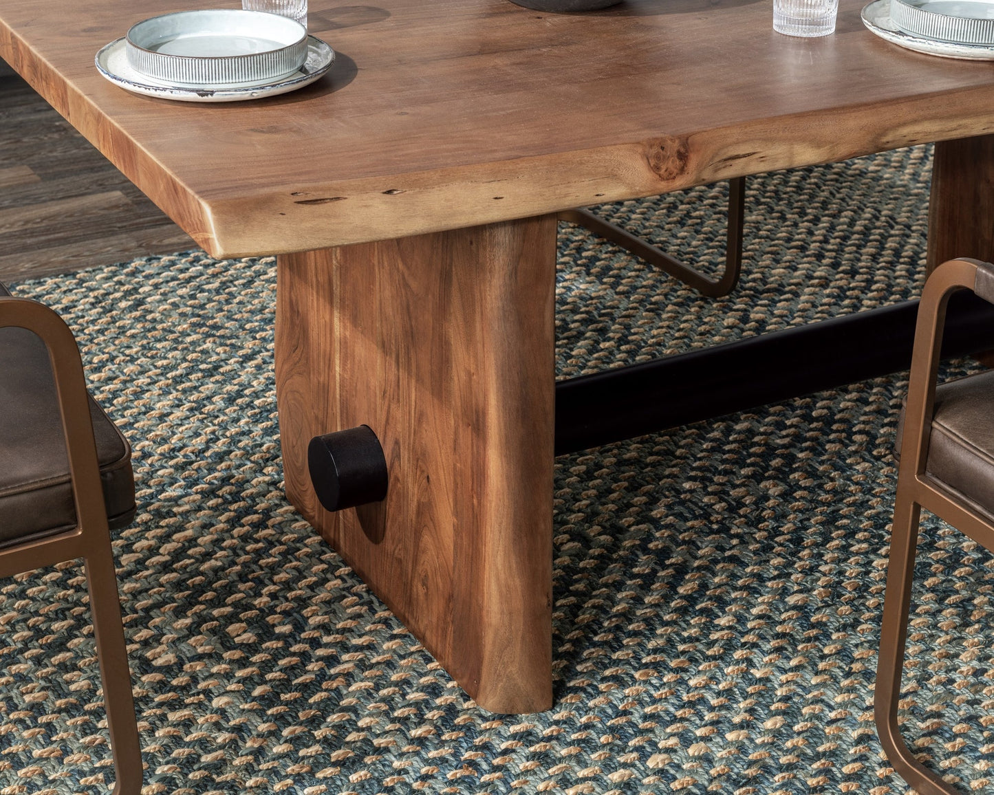 Acorn Brown Acacia Wood Dining Table Brinton Dining Table Collection
