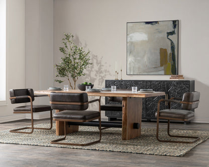 Acorn Brown Acacia Wood Dining Table Brinton Dining Table Collection