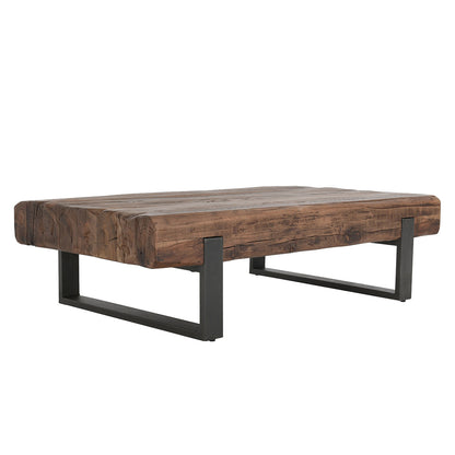 Rustic Brown Reclaimed Wood Coffee Table Duarte Coffee Table Collection