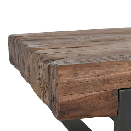 Rustic Brown Reclaimed Wood Coffee Table Duarte Coffee Table Collection